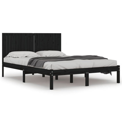 Giroletto Nero in Legno Massello di Pino 200x200 cm | homemem39