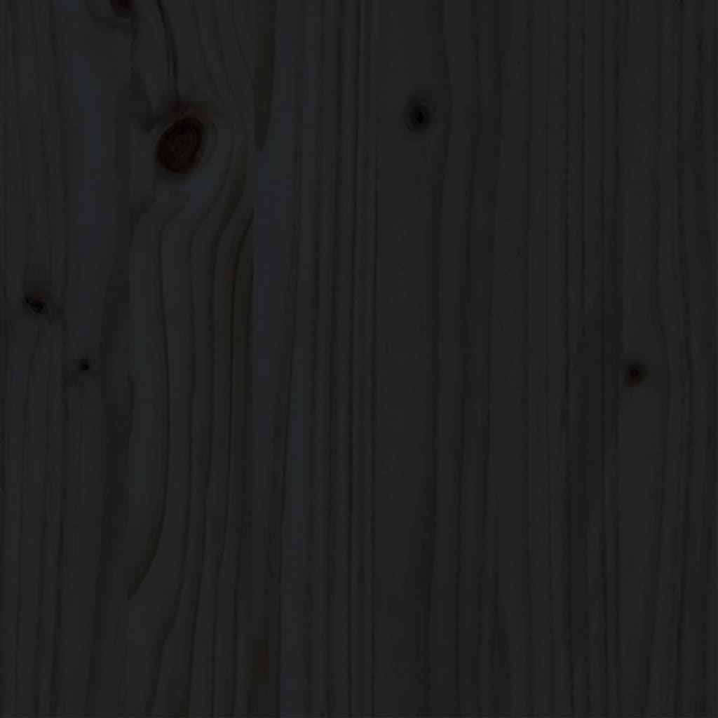 Giroletto Nero in Legno Massello di Pino 200x200 cm | homemem39