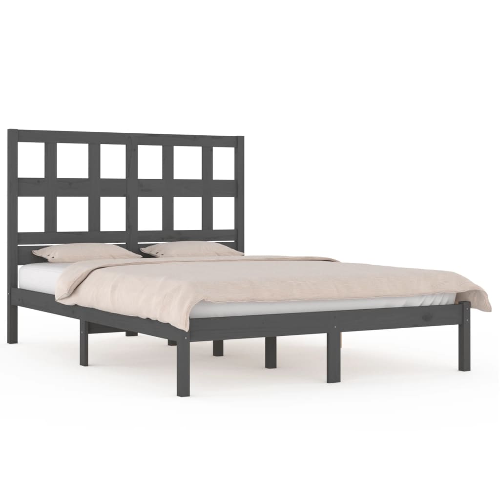 Giroletto Grigio in Legno Massello di Pino 200x200 cm | homemem39