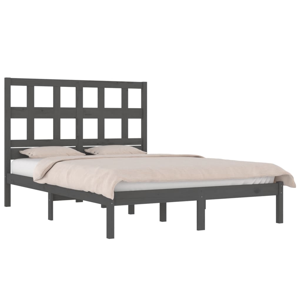 Giroletto Grigio in Legno Massello di Pino 200x200 cm | homemem39
