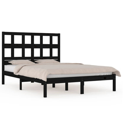 Giroletto Nero in Legno Massello di Pino 200x200 cm | homemem39