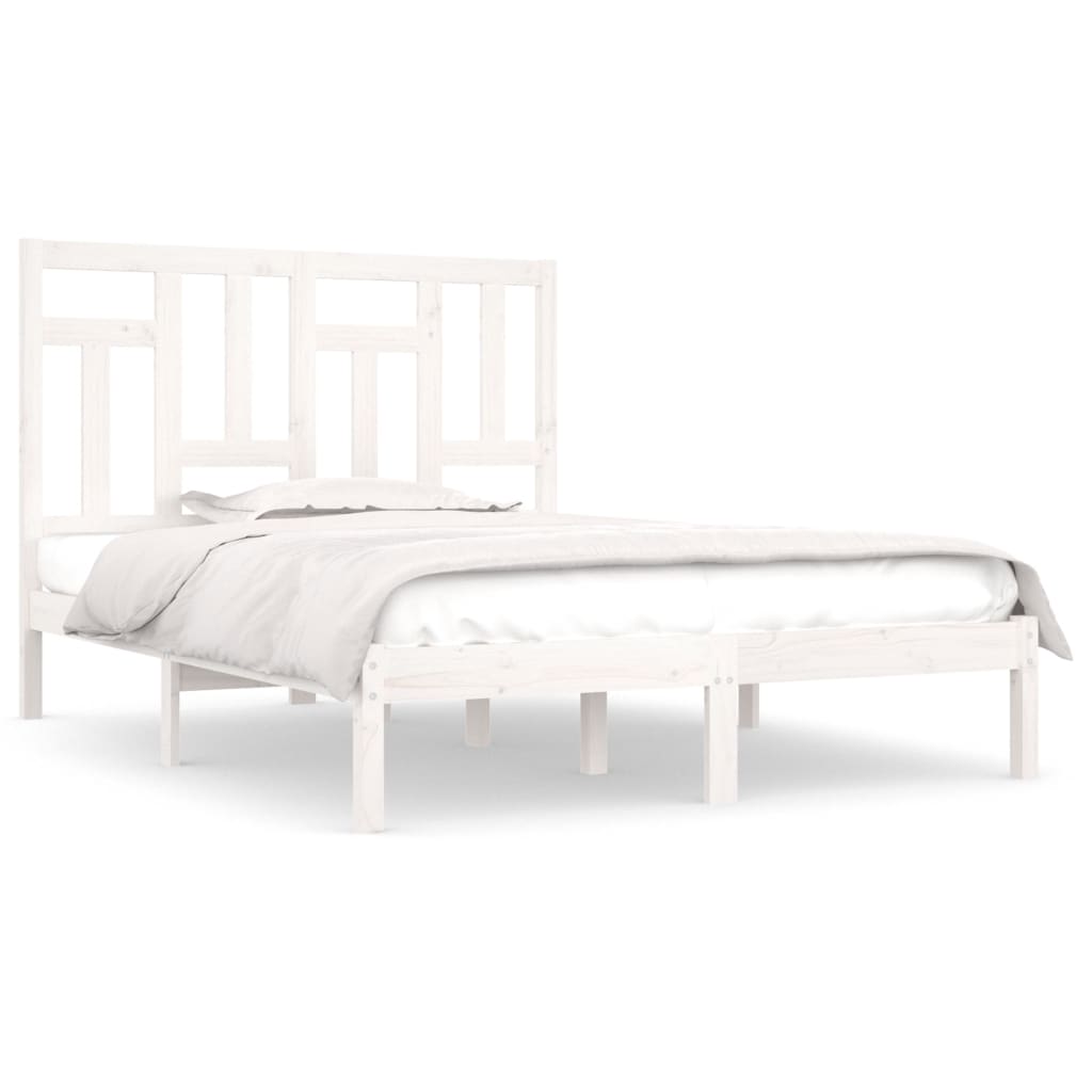 Giroletto senza Materasso Bianco 140x200 cm Legno Massello Pino | homemem39