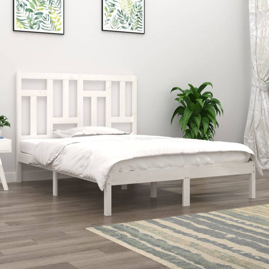 Giroletto senza Materasso Bianco 140x200 cm Legno Massello Pino