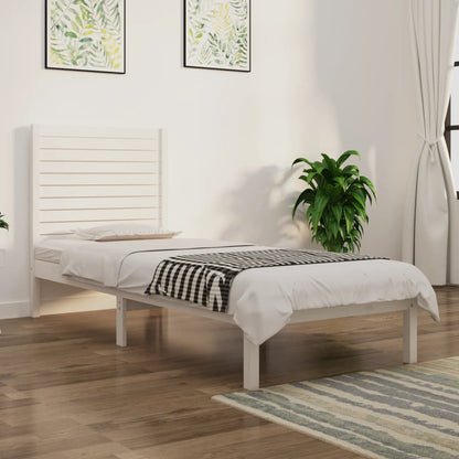 Giroletto Bianco in Legno Massello 90x190 cm Single | homemem39