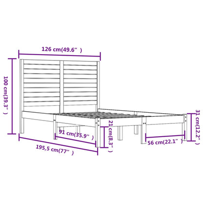 Giroletto in Legno Massello 120x190 cm Small Double | homemem39