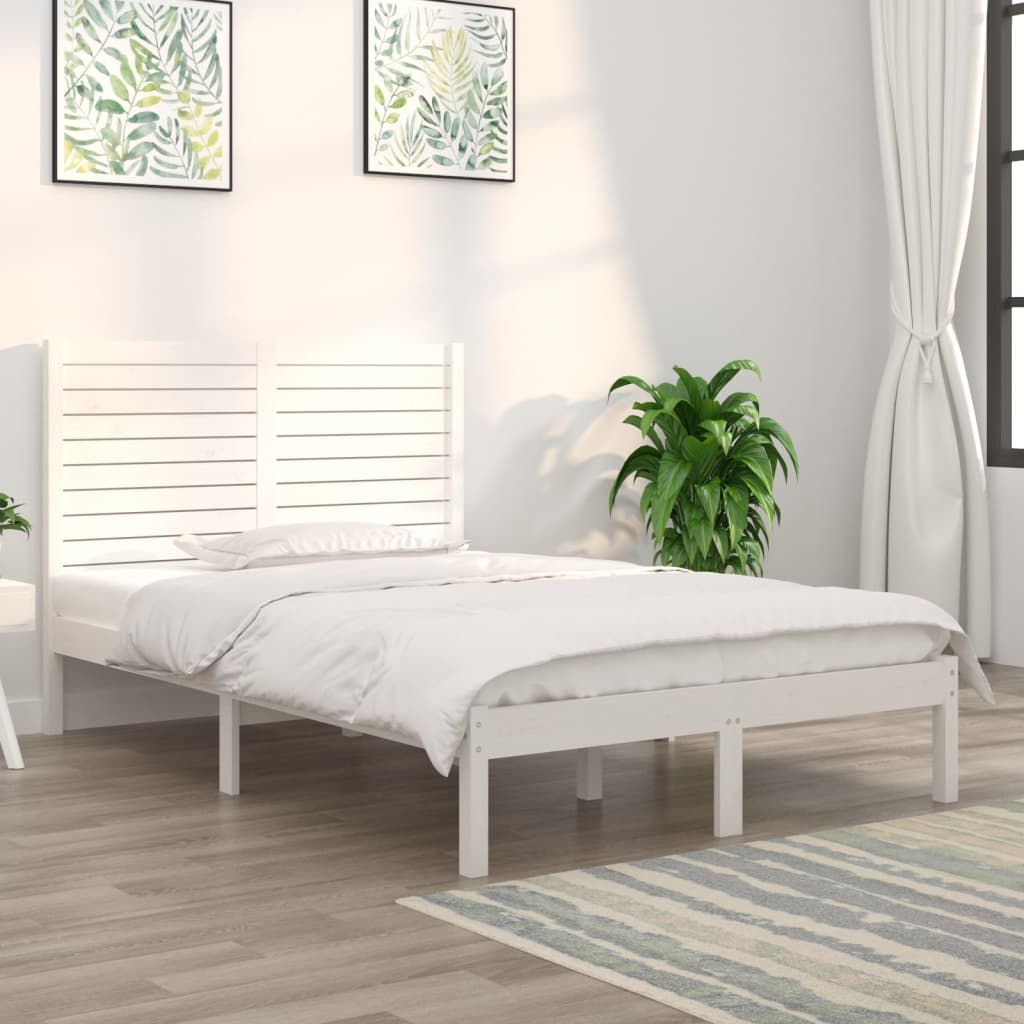 Giroletto Bianco in Legno Massello 135x190 cm Double | homemem39