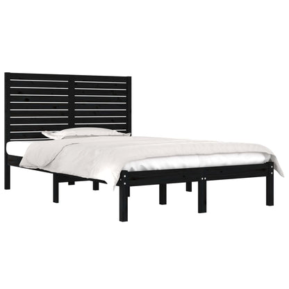 Giroletto Nero in Legno Massello 135x190 cm Double | homemem39