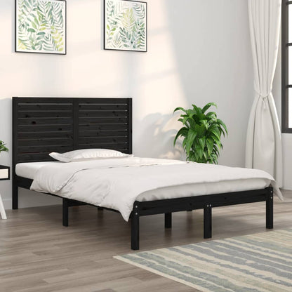 Giroletto Nero in Legno Massello 135x190 cm Double | homemem39
