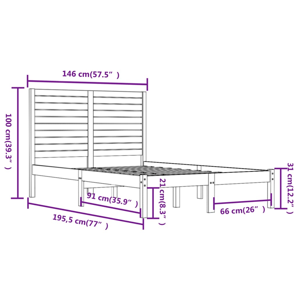 Giroletto in Legno Massello 140x190 cm | homemem39