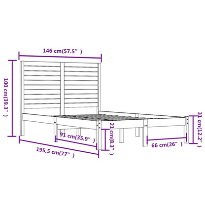 Giroletto Bianco in Legno Massello 140x190 cm | homemem39