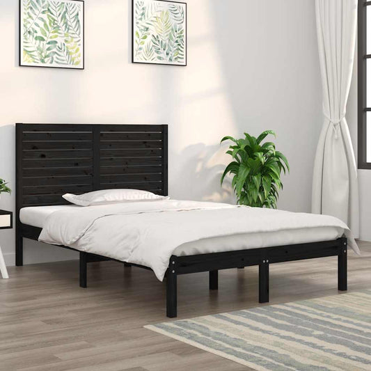 Giroletto Nero in Legno Massello 140x190 cm | homemem39