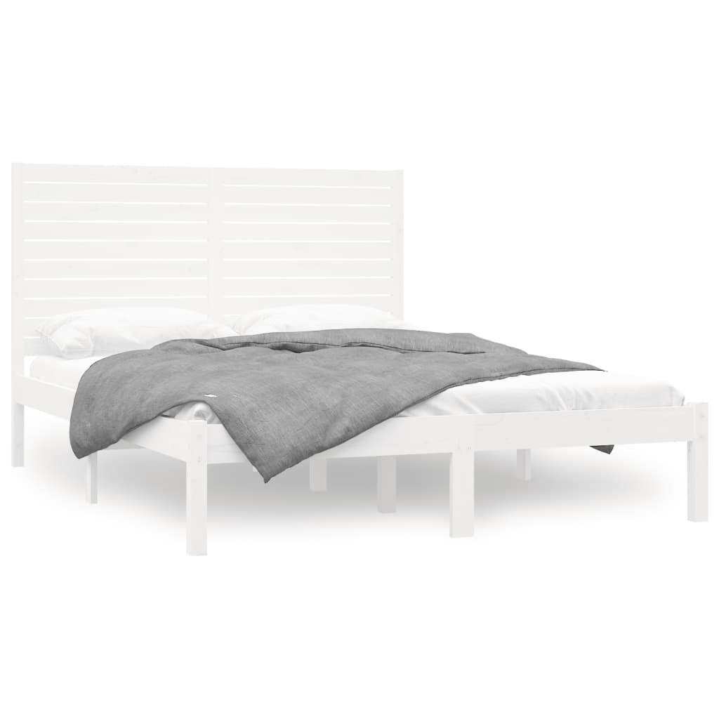 Giroletto Bianco in Legno Massello 140x200 cm | homemem39