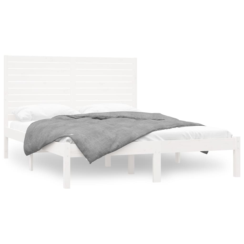 Giroletto Bianco in Legno Massello 160x200 cm | homemem39