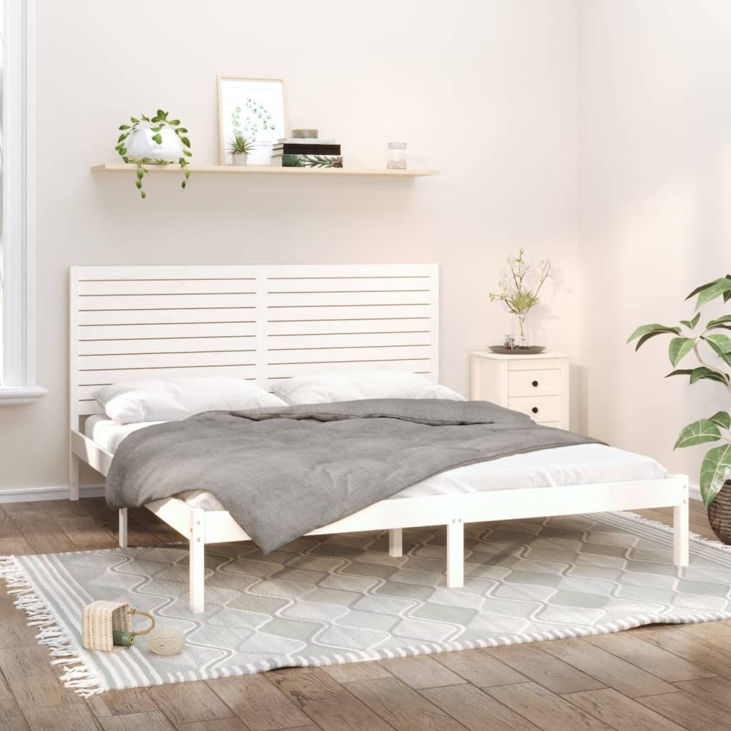 Giroletto Bianco in Legno Massello 180x200 cm Super King | homemem39