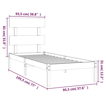Giroletto in Legno Massello 90x190 cm Single | homemem39