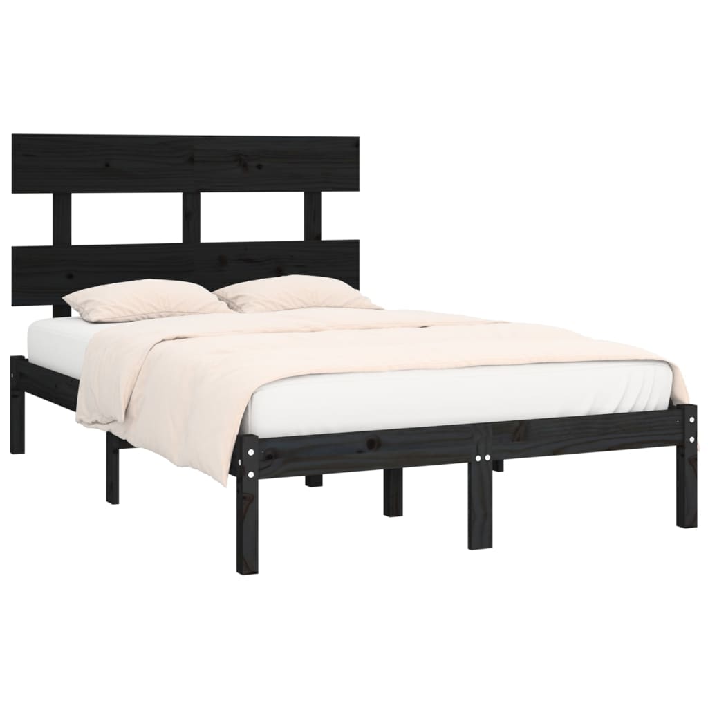 Giroletto Nero in Legno Massello 140x190 cm | homemem39