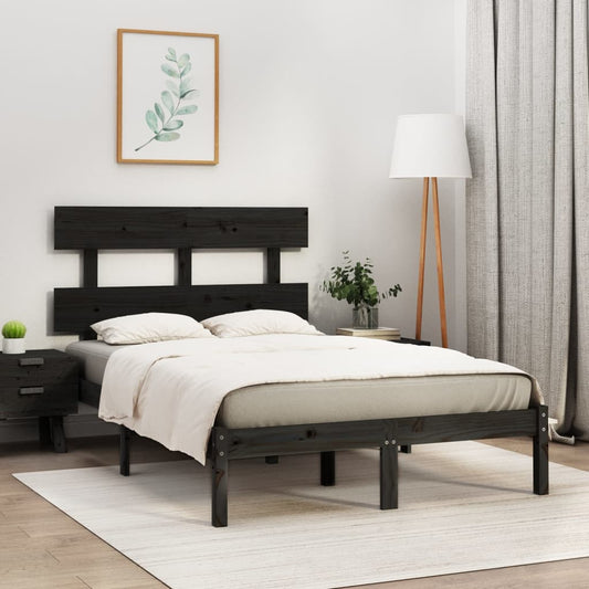Giroletto Nero in Legno Massello 140x190 cm | homemem39