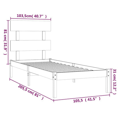 Giroletto Bianco in Legno Massello 100x200 cm | homemem39