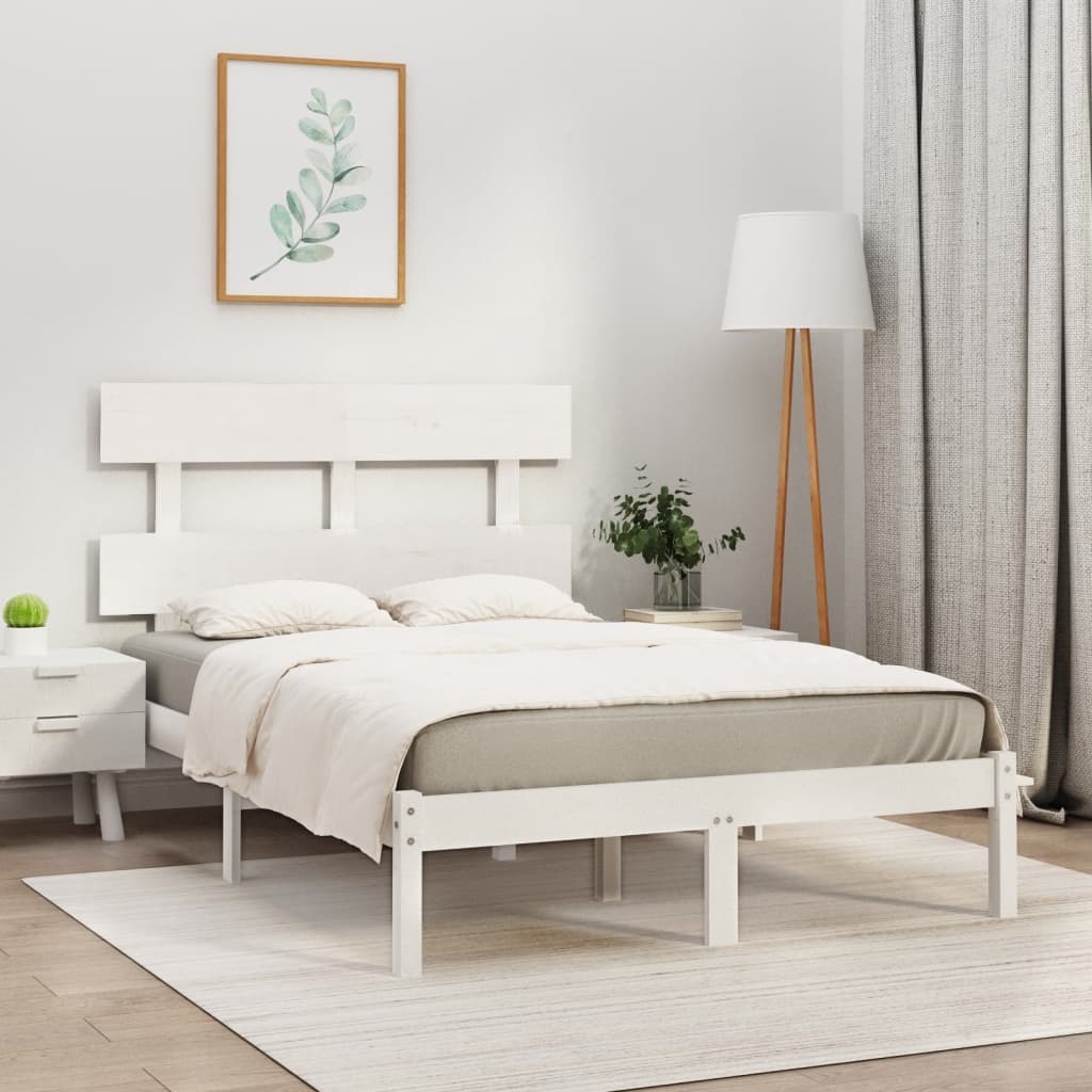 Giroletto Bianco in Legno Massello 160x200 cm | homemem39
