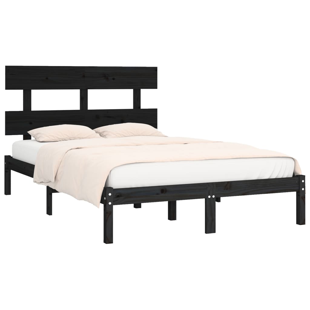 Giroletto Nero in Legno Massello 200x200 cm | homemem39