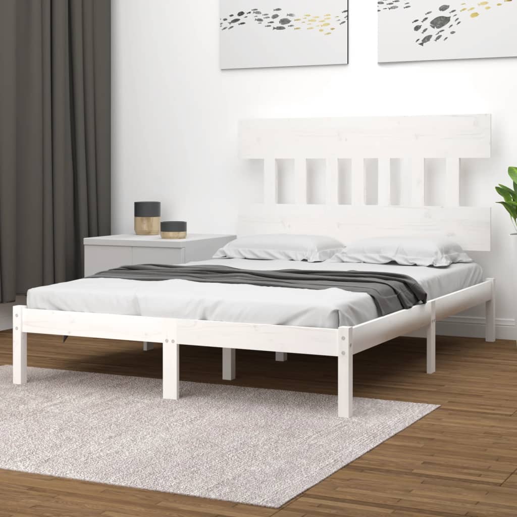 Giroletto Bianco in Legno Massello 140x190 cm | homemem39
