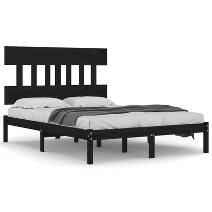 Giroletto Nero in Legno Massello 140x190 cm | homemem39