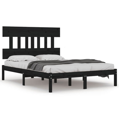 Giroletto Nero in Legno Massello 200x200 cm | homemem39