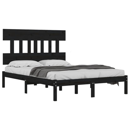 Giroletto Nero in Legno Massello 200x200 cm | homemem39