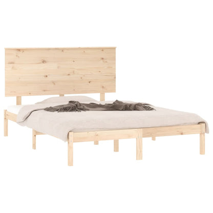 Letto senza Materasso 140x190 cm in Legno Massello di Pino