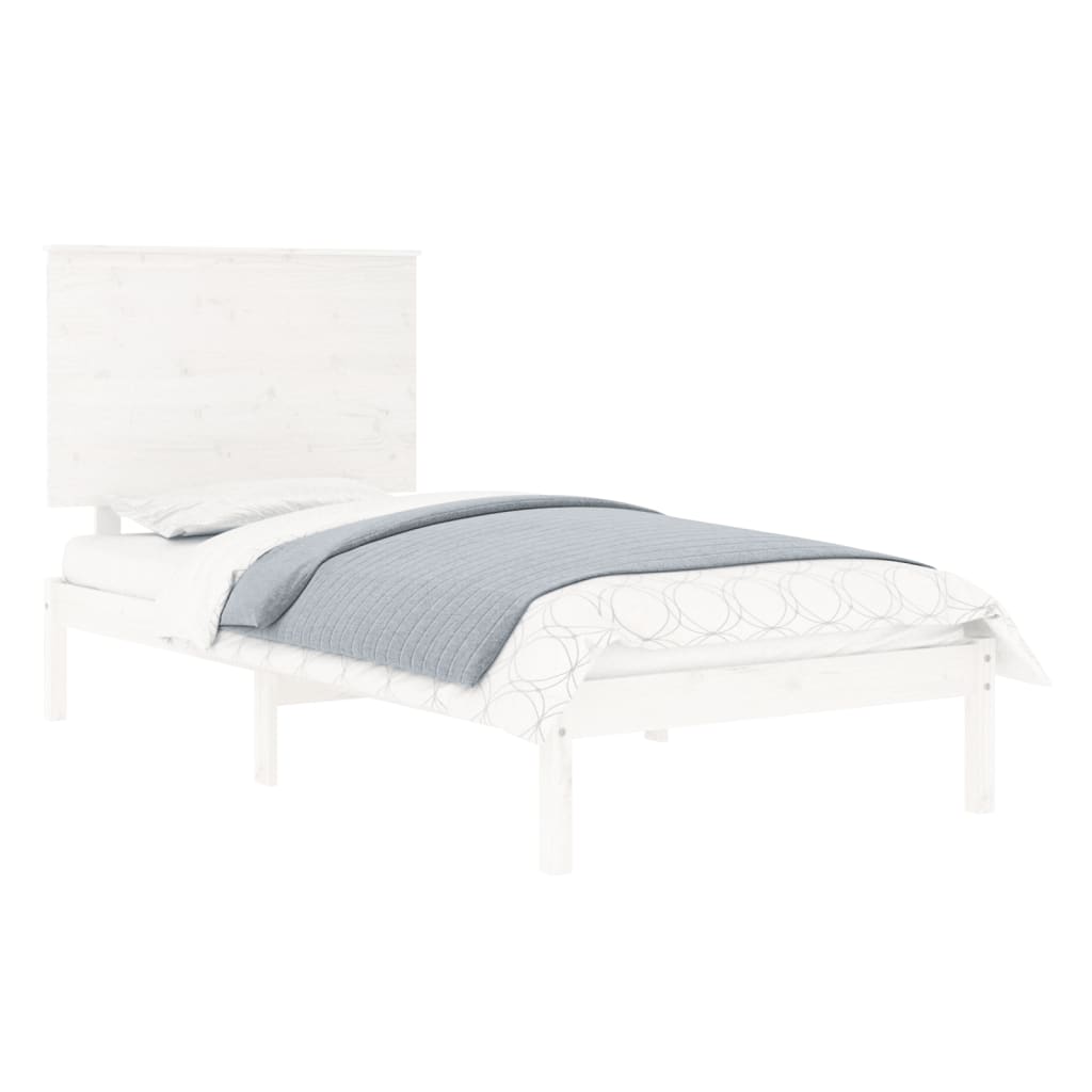 Giroletto senza Materasso Bianco 90x200 cm Legno Massello Pino | homemem39