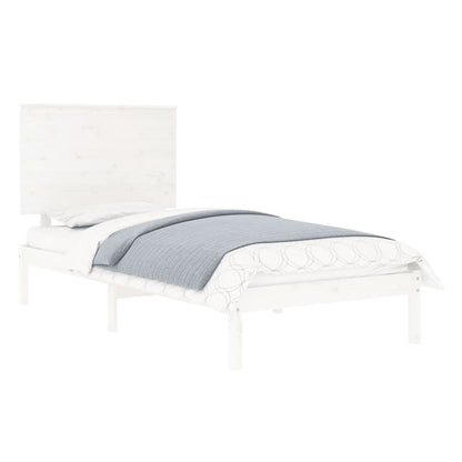 Giroletto senza Materasso Bianco 90x200 cm Legno Massello Pino | homemem39