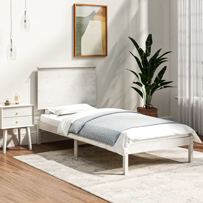 Giroletto senza Materasso Bianco 90x200 cm Legno Massello Pino | homemem39