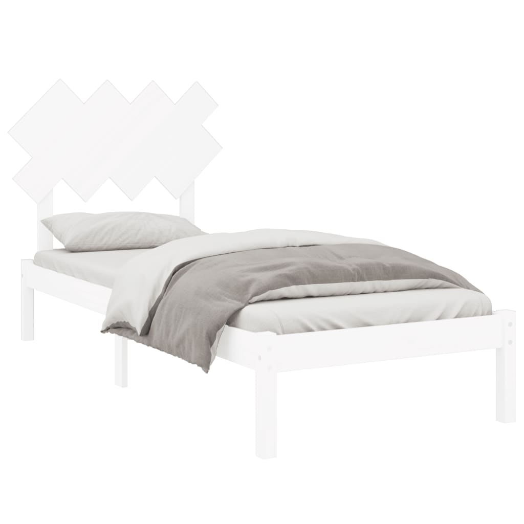 Giroletto Bianco 90x190 cm Single in Legno Massello | homemem39