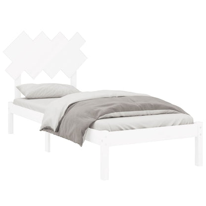 Giroletto Bianco 90x190 cm Single in Legno Massello | homemem39
