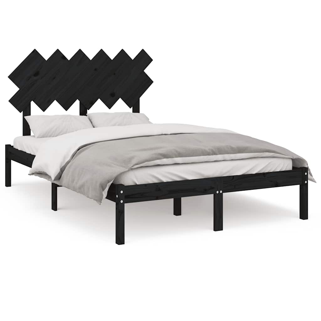 Giroletto Nero 135x190 cm Double in legno Massello | homemem39