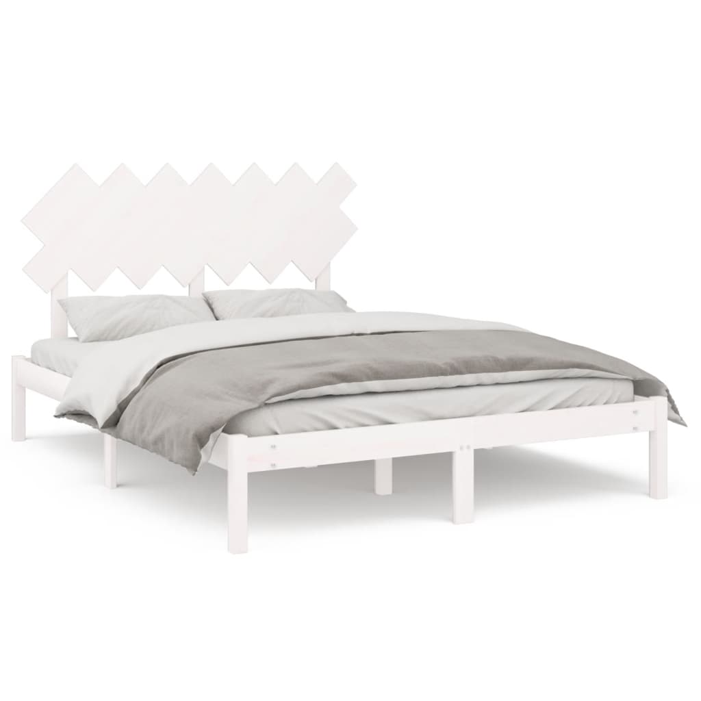 Giroletto Bianco 140x190 cm 4FT6 Double in Legno Massello | homemem39