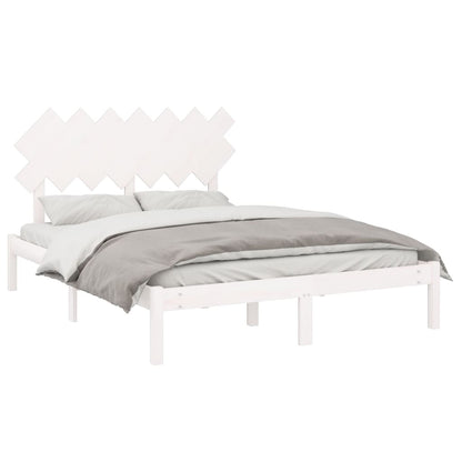 Giroletto Bianco 140x190 cm 4FT6 Double in Legno Massello | homemem39