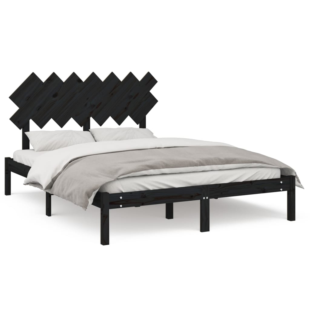 Giroletto Nero 140x190 cm in Legno Massello | homemem39