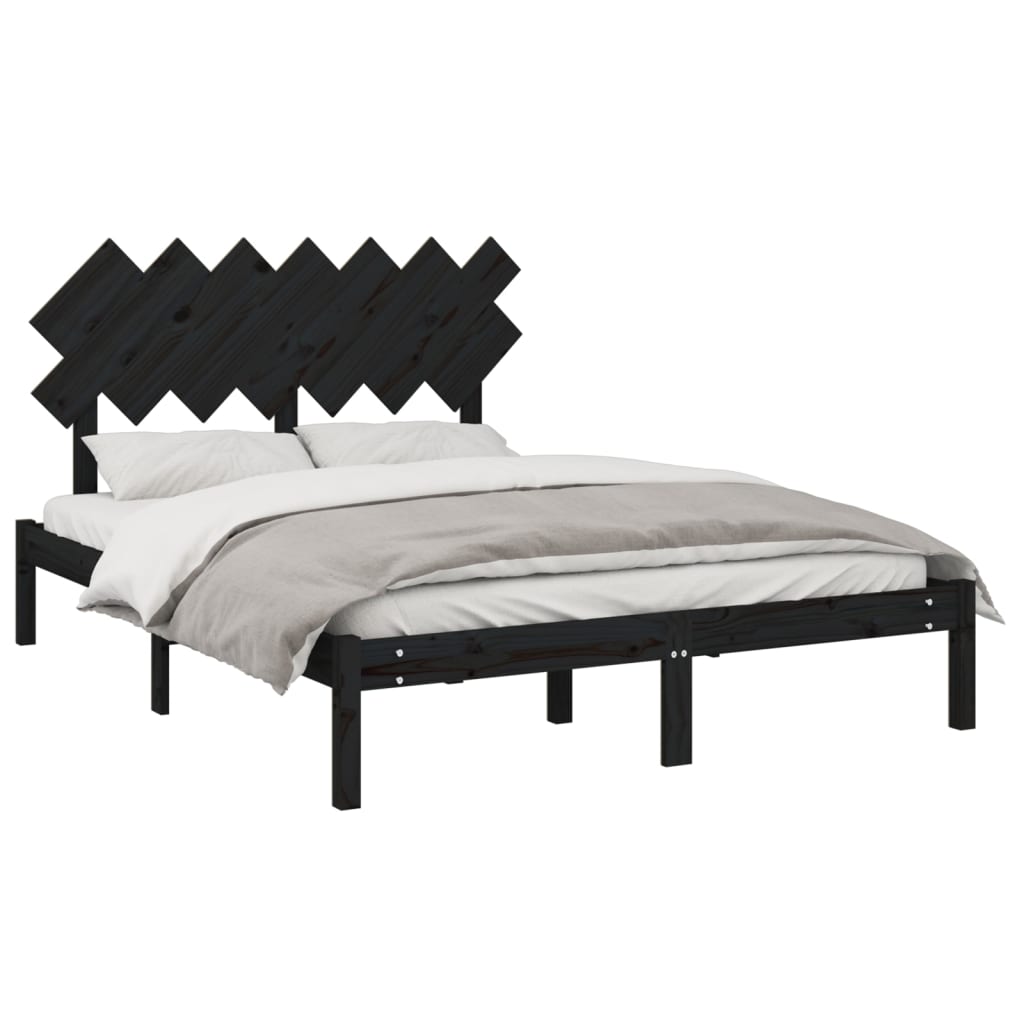 Giroletto Nero 140x190 cm in Legno Massello | homemem39