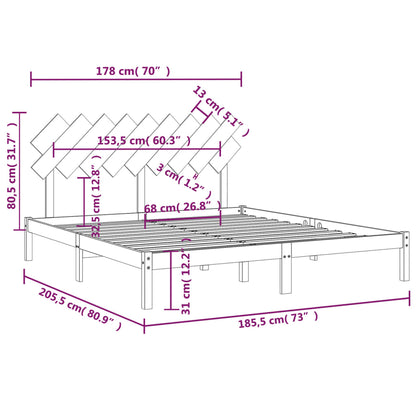 Giroletto Bianco 180x200 cm Super King in Legno Massello | homemem39