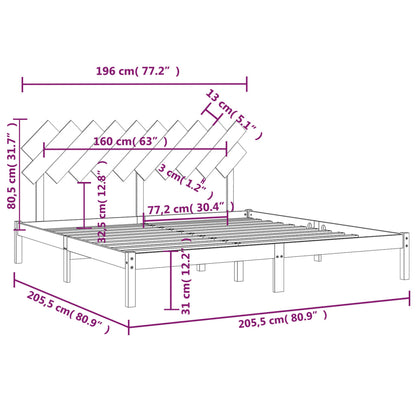Giroletto Bianco 200x200 cm in Legno Massello | homemem39