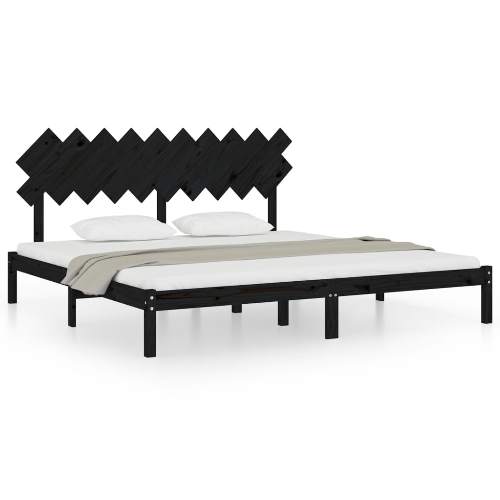 Giroletto Nero 200x200 cm in Legno Massello | homemem39