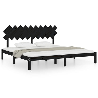 Giroletto Nero 200x200 cm in Legno Massello | homemem39