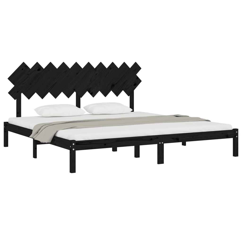 Giroletto Nero 200x200 cm in Legno Massello | homemem39