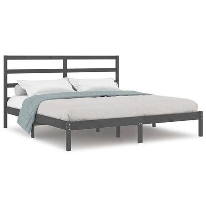 Giroletto Grigio in Legno Massello di Pino 200x200 cm | homemem39