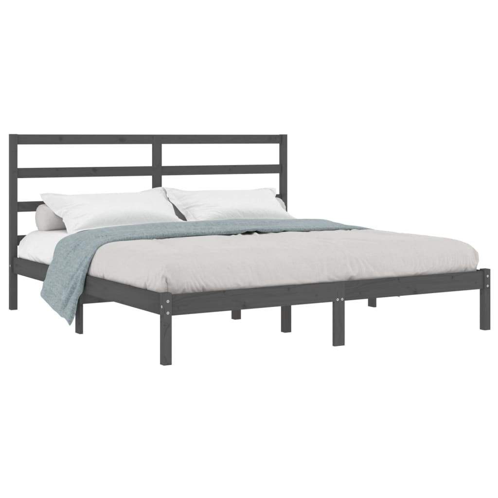 Giroletto Grigio in Legno Massello di Pino 200x200 cm | homemem39