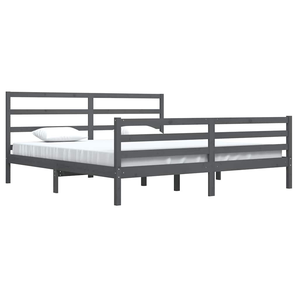 Giroletto Grigio in Legno Massello di Pino 200x200 cm | homemem39
