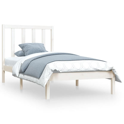 Giroletto in Legno Massello Bianco 75x190 cm Small Single | homemem39