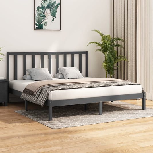 Giroletto Grigio in Legno Massello di Pino 200x200 cm | homemem39