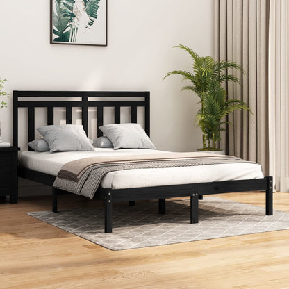 Giroletto Nero in Legno Massello 140x190 cm | homemem39